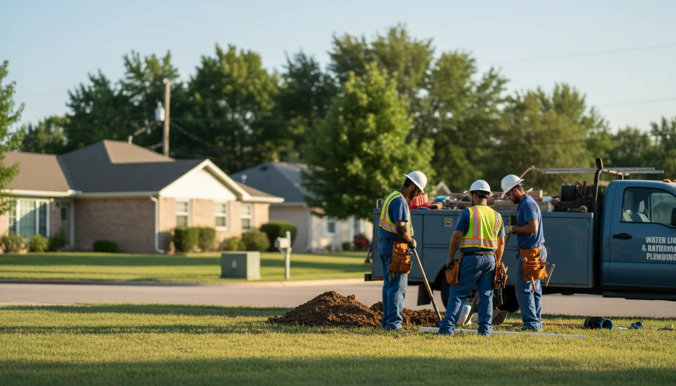 Residential water line and bathroom plumbing service in Lancaster, MN